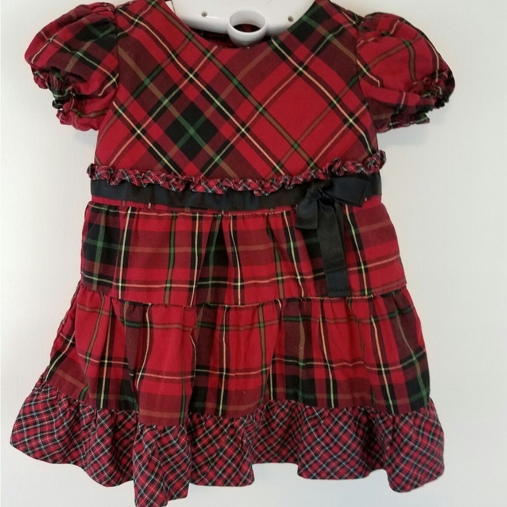 American Living by Ralph Lauren Christmas Plaid Party Baby Girl Dress 6 Months